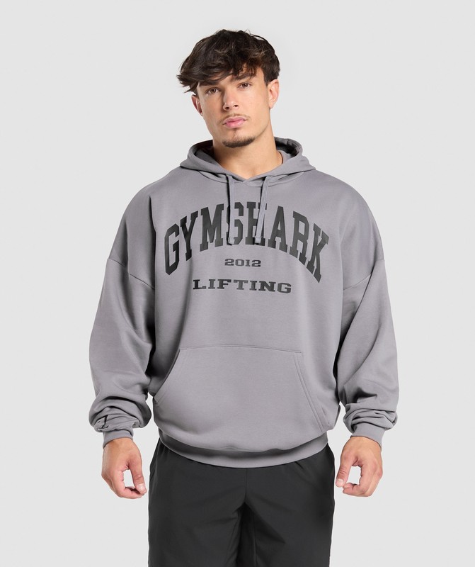 Gymshark 2012 Lifting Hoodie Medium Grey | 36052PAVR