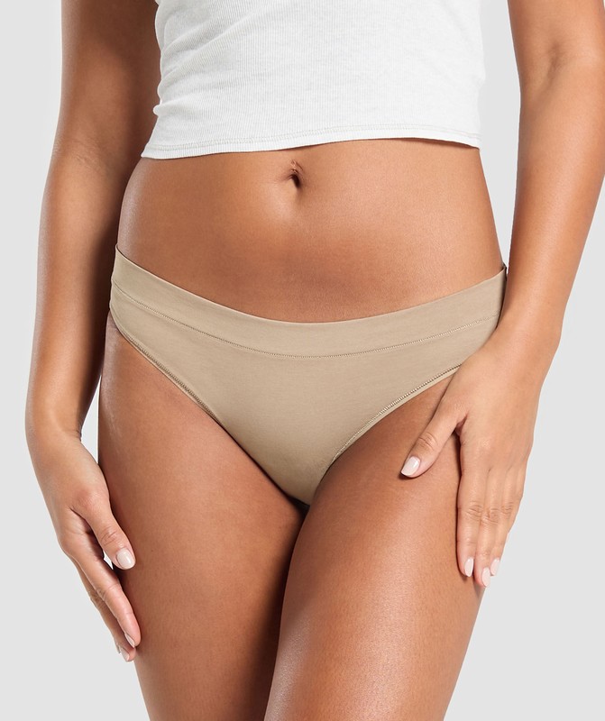 Gymshark 3pk Brief Archive Brown / Soul Brown / Cement Brown | 02954QVEH