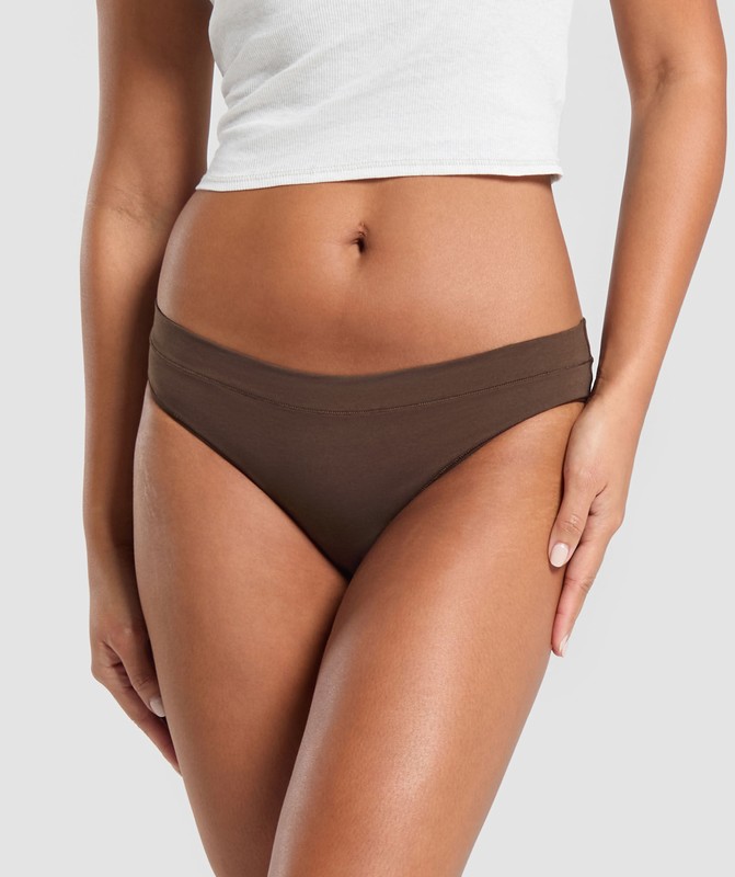 Gymshark 3pk Brief Archive Brown / Soul Brown / Cement Brown | 02954QVEH