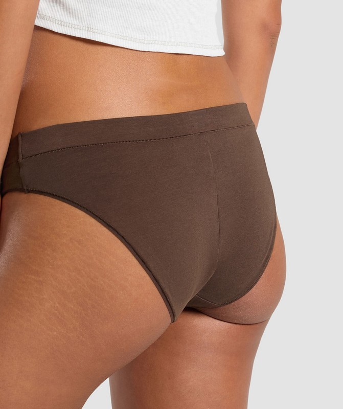 Gymshark 3pk Brief Archive Brown / Soul Brown / Cement Brown | 02954QVEH