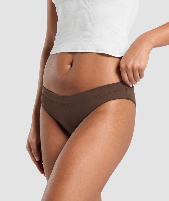 Gymshark 3pk Brief Archive Brown / Soul Brown / Cement Brown | 02954QVEH