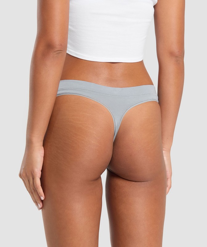 Gymshark 3pk Thong Heavy Blue / Iron Blue / Denim Grey | 59307CLRO