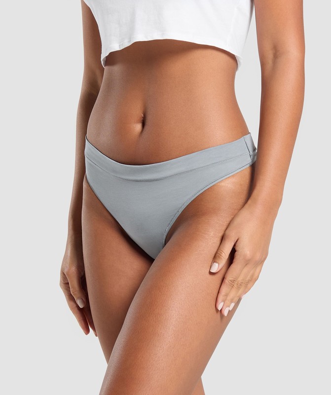 Gymshark 3pk Thong Heavy Blue / Iron Blue / Denim Grey | 59307CLRO