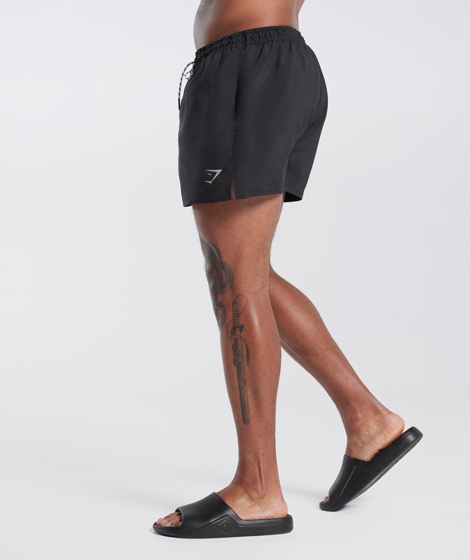 Gymshark 3" Swim Shorts Black | 43970JRFX