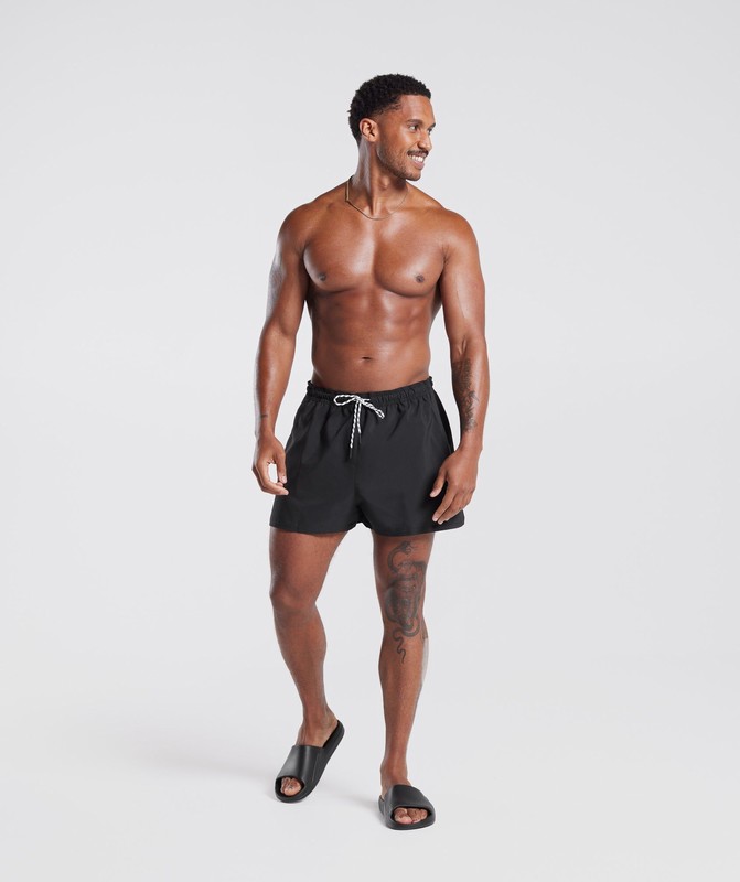 Gymshark 3" Swim Shorts Black | 43970JRFX