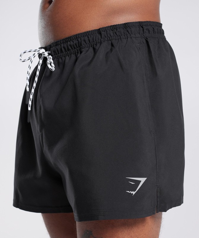 Gymshark 3" Swim Shorts Black | 43970JRFX