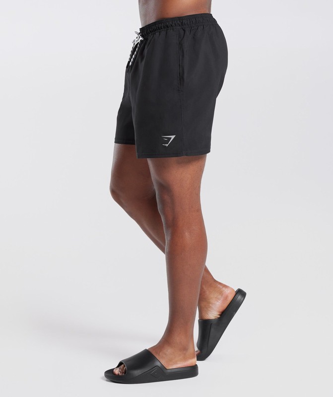 Gymshark 5" Swim Shorts Black | 08236INBC