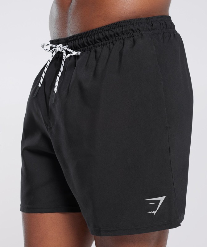 Gymshark 5" Swim Shorts Black | 08236INBC
