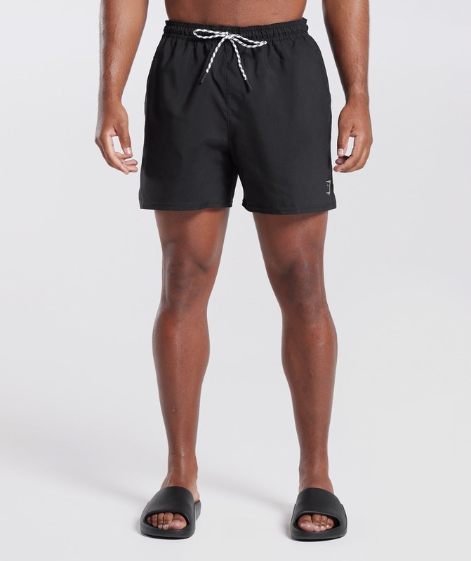 Gymshark 5" Swim Shorts Black | 08236INBC
