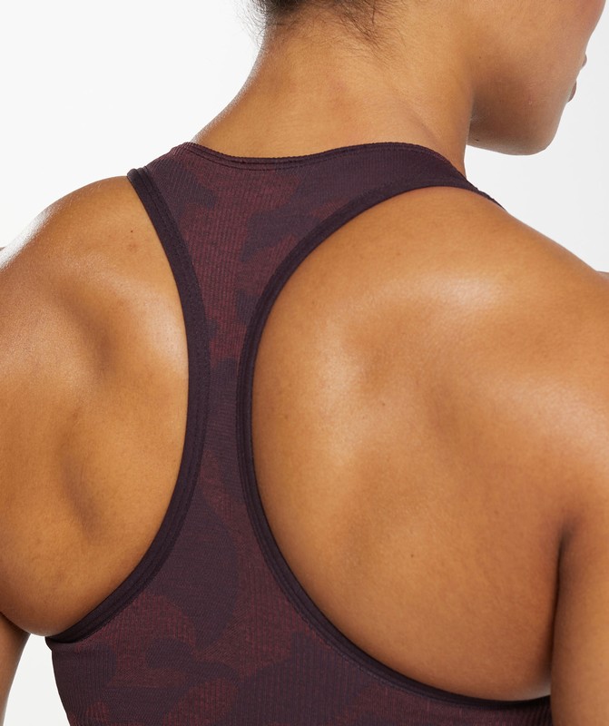 Gymshark Adapt Camo Seamless Sports Bra Plum Brown / Burgundy Brown | 86413HNFK