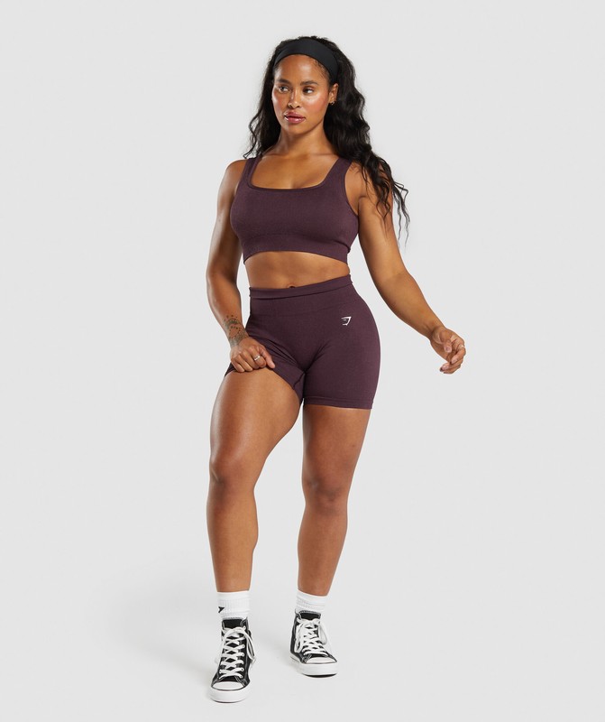 Gymshark Adapt Fleck Seamless Shorts Depth Purple / Steel Purple | 28506AMCQ