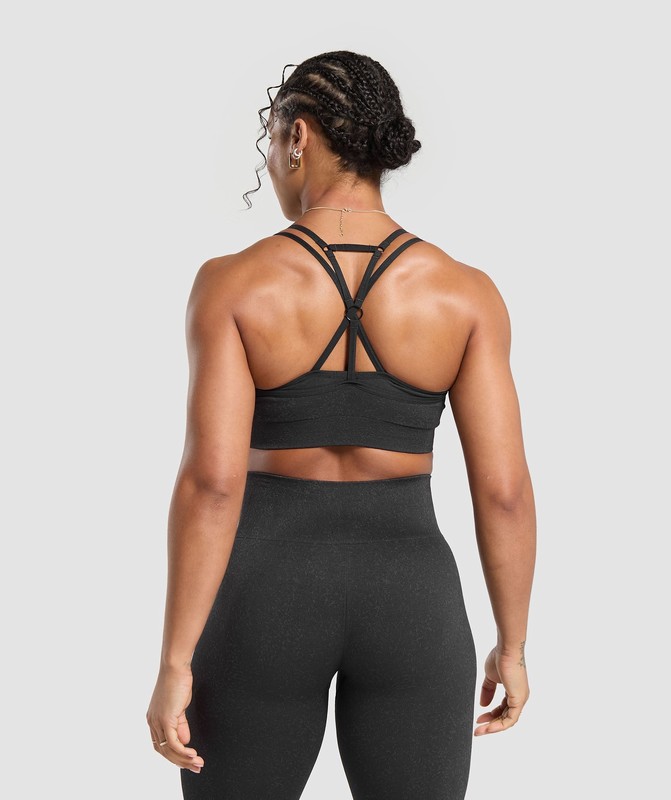 Gymshark Adapt Fleck Seamless Sports Bra Mineral | Black | 38924JMSZ