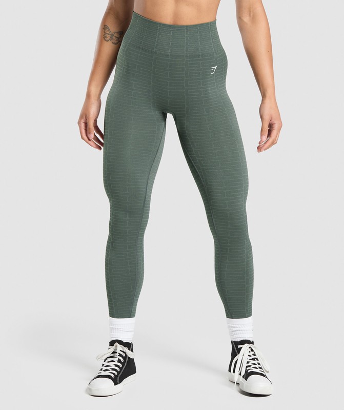 Gymshark Adapt Monogram Seamless Legging Slate Teal / Cargo Teal | 10872XYTS