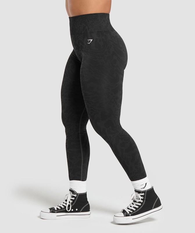 Gymshark Adapt Safari Seamless Legging Black / Asphalt Grey | 54719DFHJ