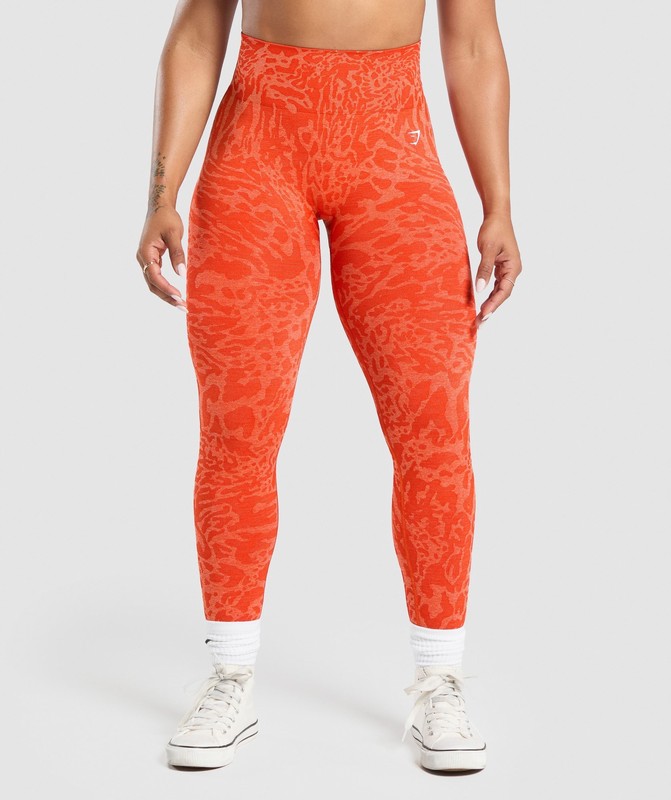 Gymshark Adapt x Whitney Leggings Flare Orange / Sorbet Orange | 73916BXMV