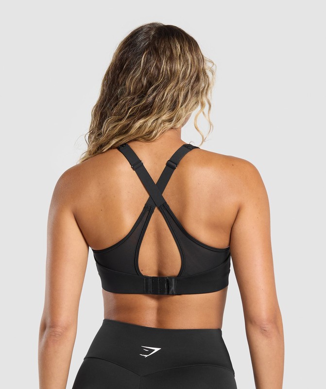 Gymshark Alpha High Support Sports Bra Black | 69475XMQS