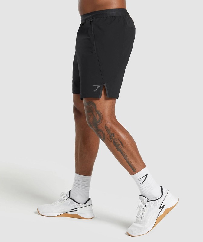Gymshark Apex 7" Hybrid Shorts Black | 29057LENY