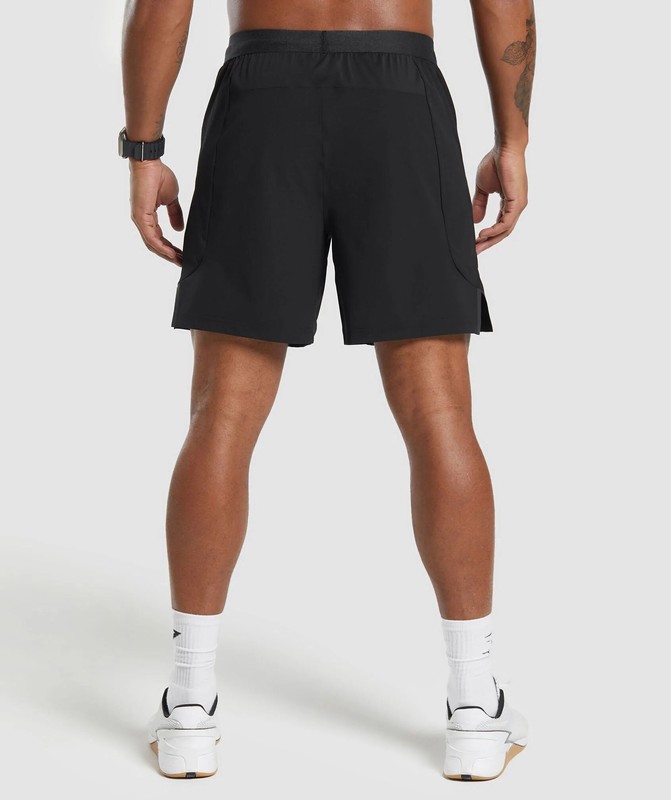 Gymshark Apex 7" Hybrid Shorts Black | 29057LENY