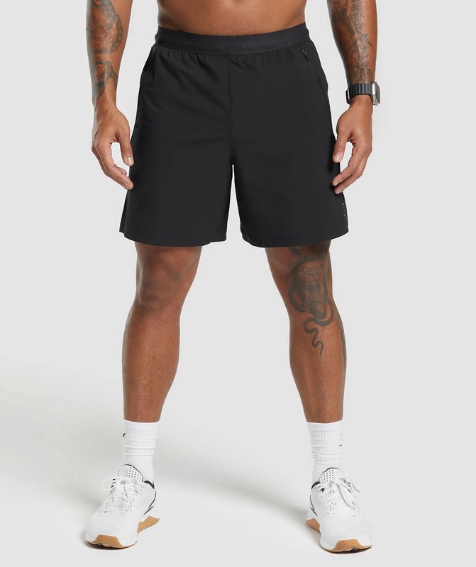 Gymshark Apex 7" Hybrid Shorts Black | 29057LENY