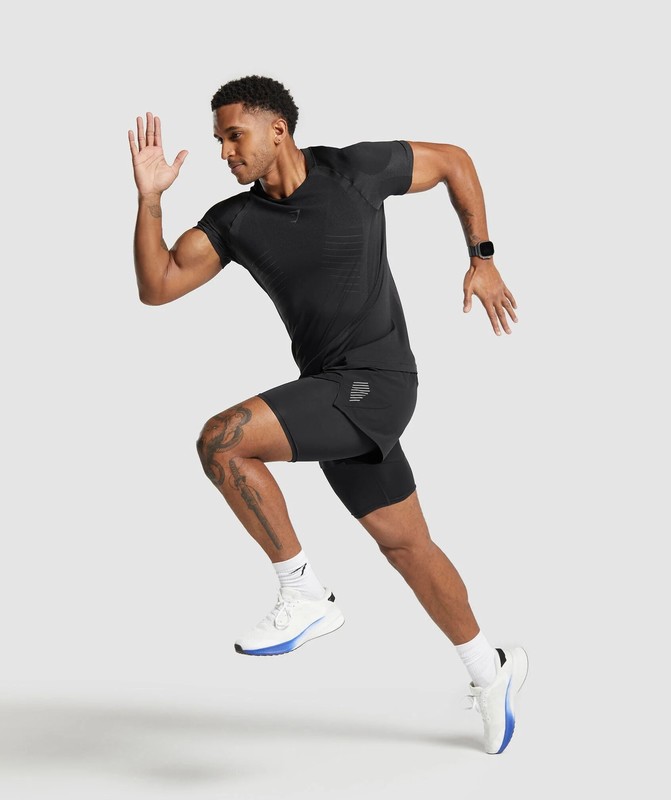 Gymshark Apex Run 5" Shorts Black | 09163ALIG