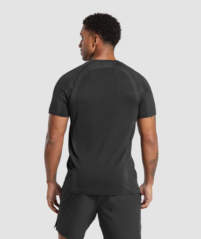 Gymshark Apex Seamless T-Shirt Black / Dark Grey | 29658CXWH