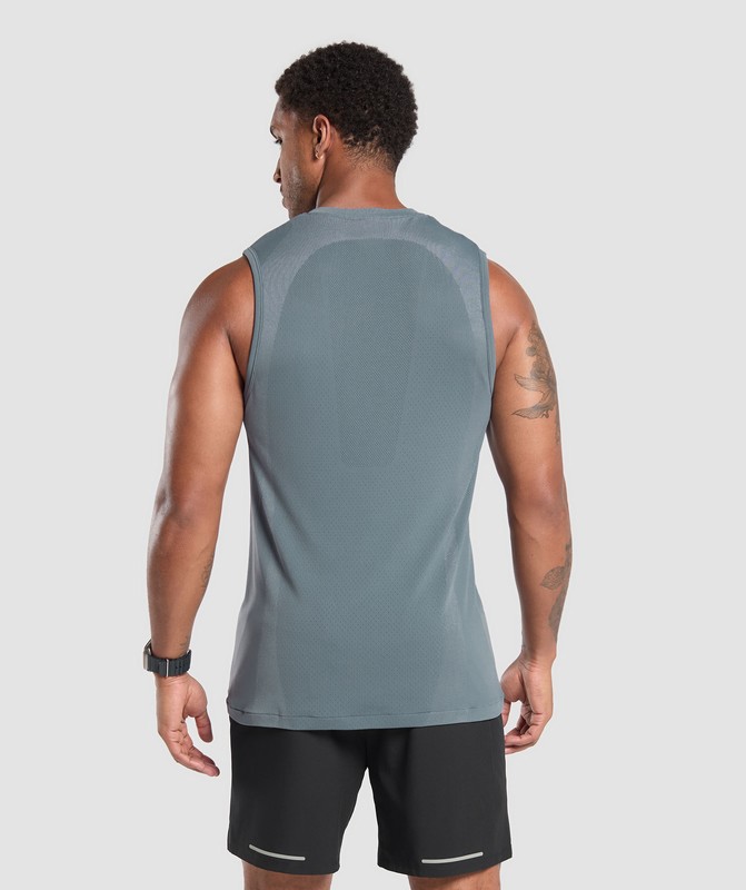 Gymshark Apex Seamless Tank Iron Blue / Cool Blue | 87129AMYT