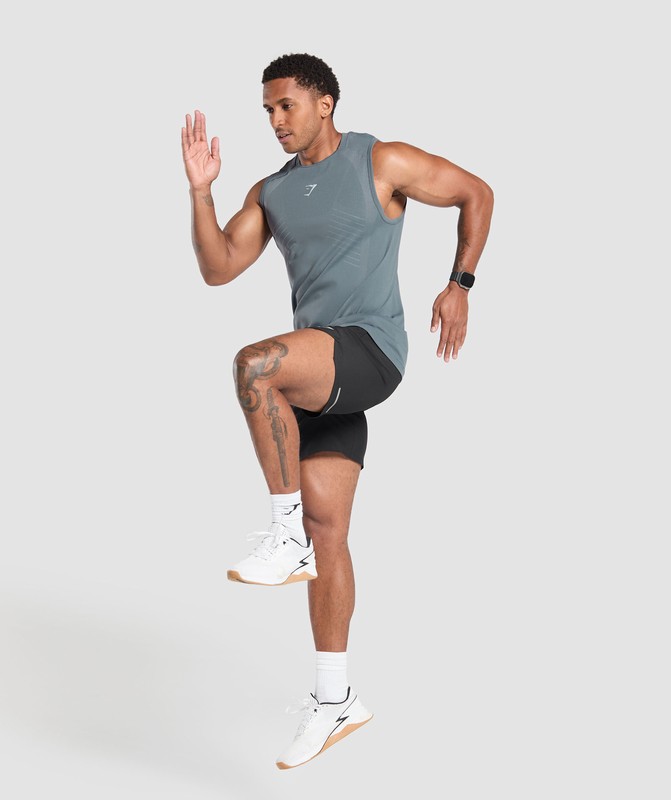 Gymshark Apex Seamless Tank Iron Blue / Cool Blue | 87129AMYT