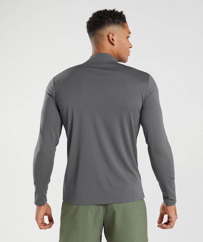 Gymshark Arrival 1/4 Zip Pullover Silhouette Grey | 81976TOPB
