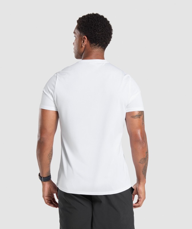 Gymshark Arrival Regular Fit T-Shirt White | 01257XNYU