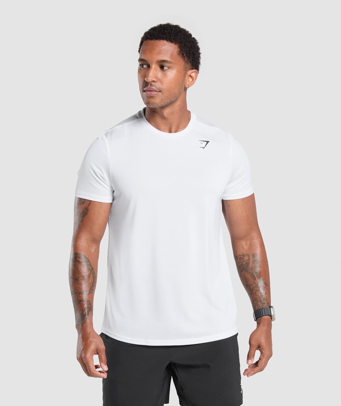 Gymshark Arrival Regular Fit T-Shirt White | 01257XNYU
