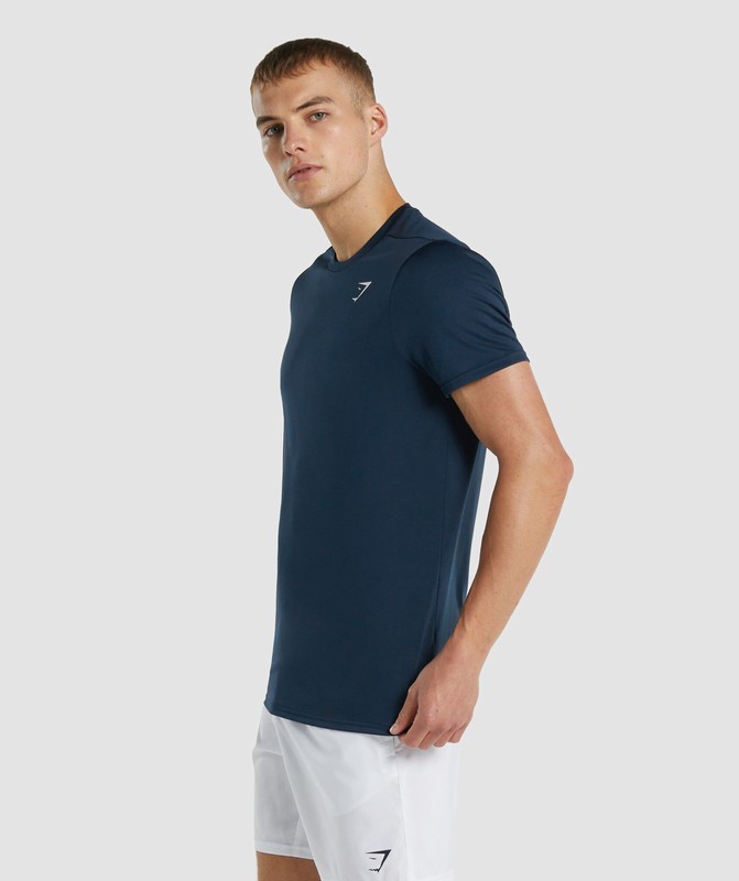 Gymshark Arrival T-Shirt (Regular Fit) Navy | 24031ULZJ
