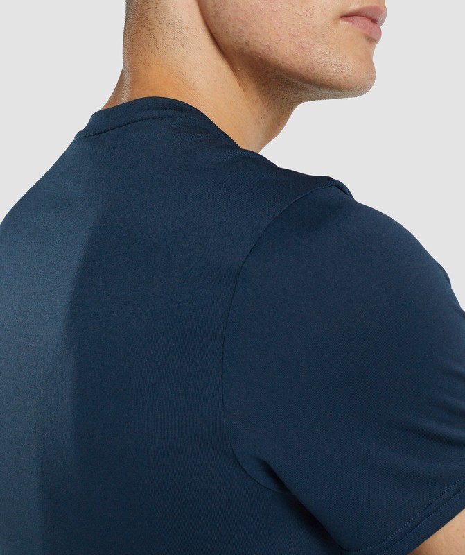Gymshark Arrival T-Shirt (Regular Fit) Navy | 24031ULZJ