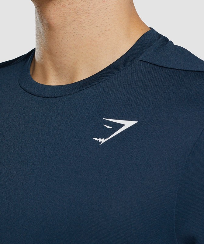 Gymshark Arrival T-Shirt (Regular Fit) Navy | 24031ULZJ