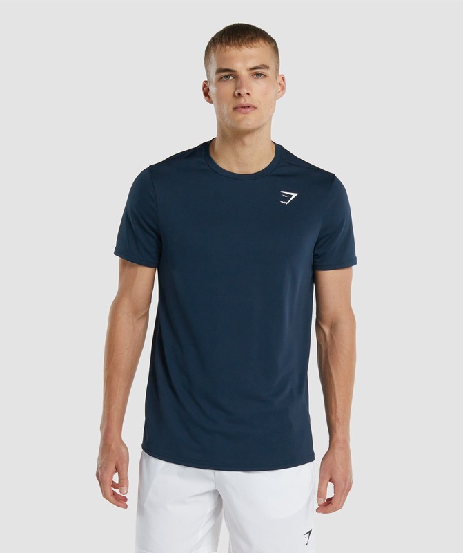 Gymshark Arrival T-Shirt (Regular Fit) Navy | 24031ULZJ