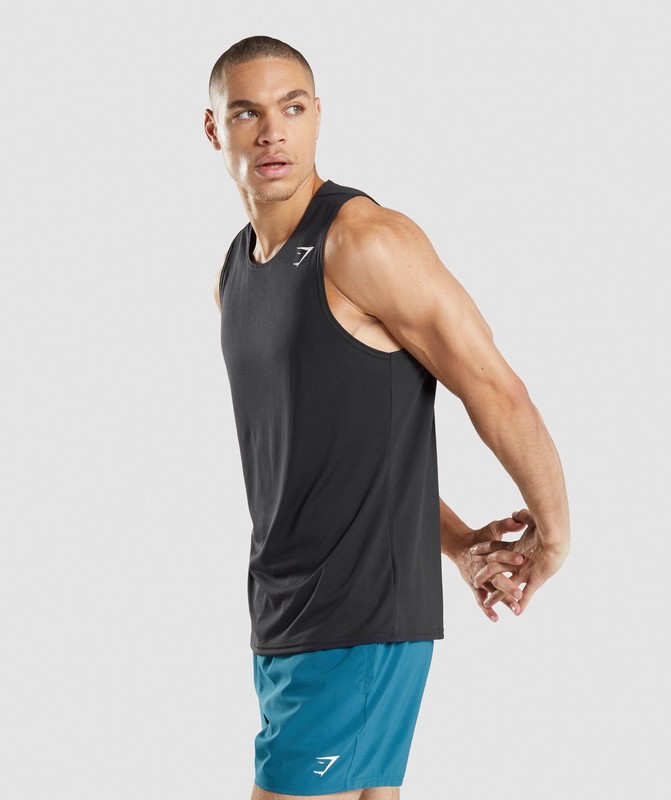 Gymshark Arrival Tank Black | 60842DVSX