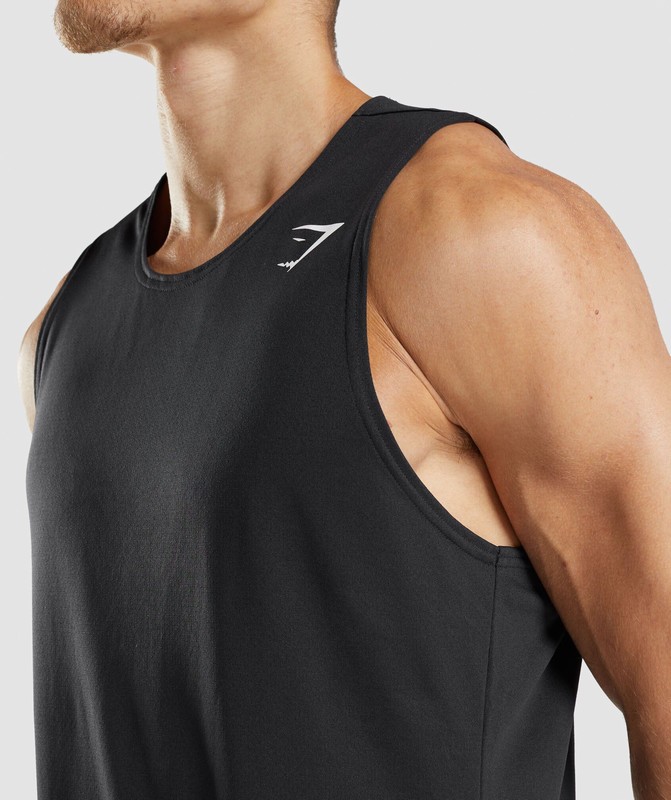 Gymshark Arrival Tank Black | 60842DVSX