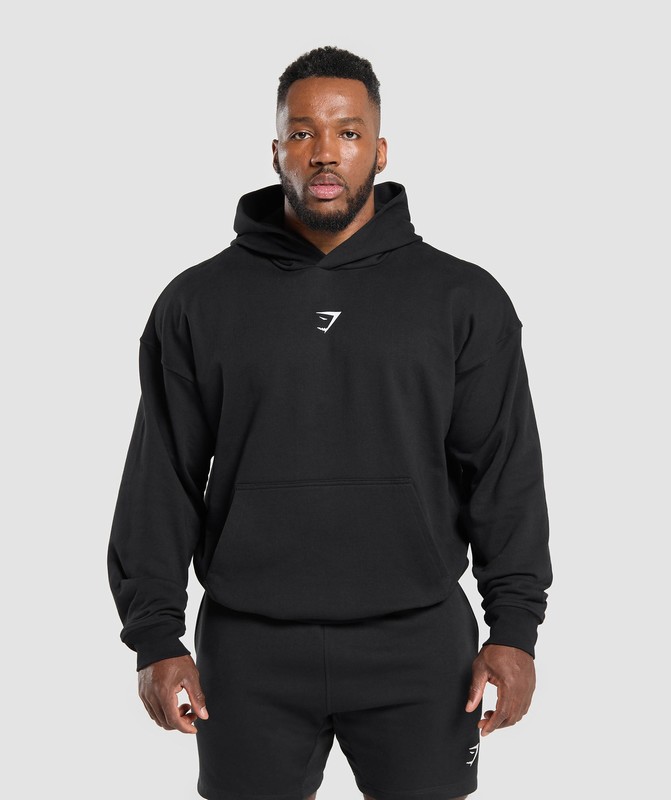 Gymshark Athletic Department Hoodie Black | 93708MWGQ
