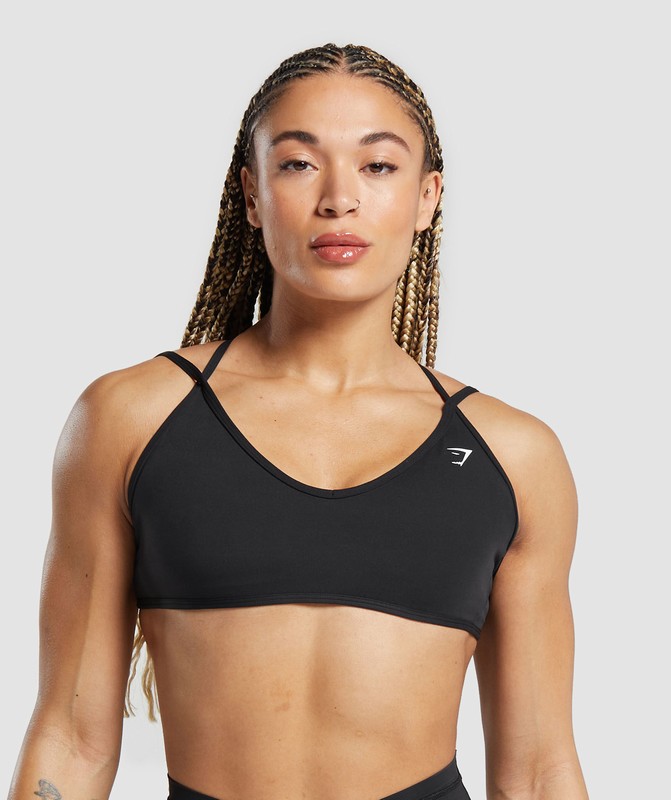 Gymshark Back Gain Sports Bra Black | 92017OXDI