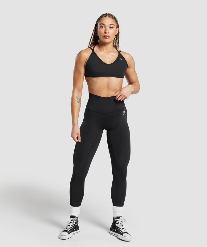 Gymshark Back Gain Sports Bra Black | 92017OXDI
