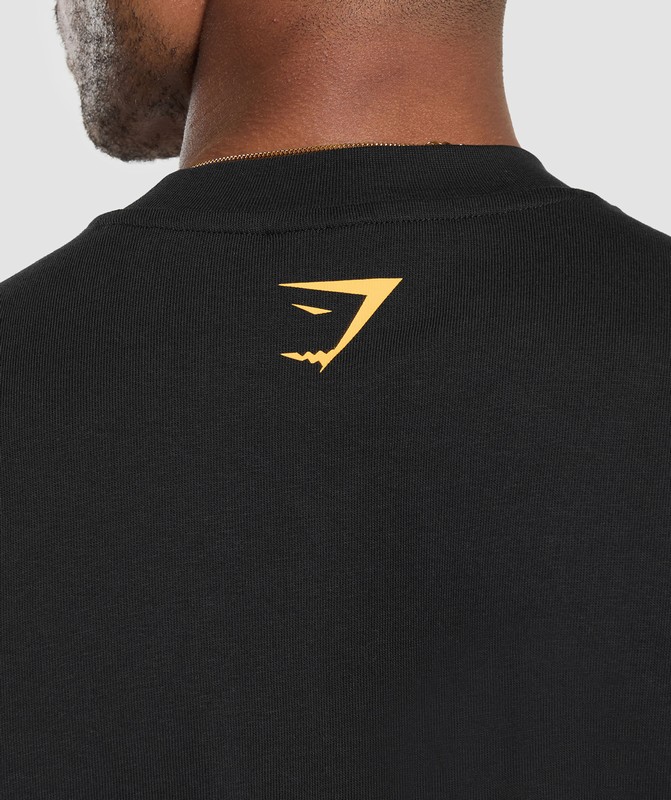 Gymshark Block Overlay OS Tee GFX Black | 02815MIYV