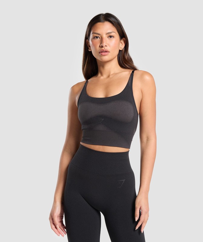 Gymshark Blur Seamless Cami Black / Asphalt Grey | 34120ULZG