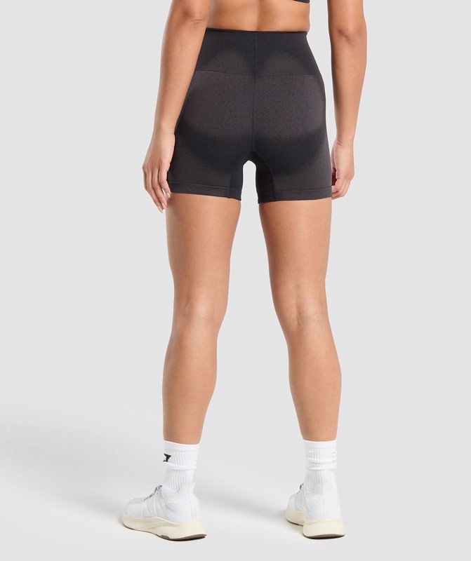 Gymshark Blur Seamless Shorts Black / Asphalt Grey | 03248RAPU