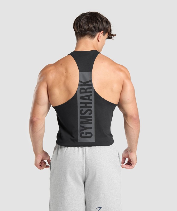 Gymshark Bold Stringer Black | 19860UREN