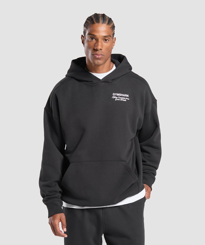Gymshark British Iron Hoodie Black | 46028NDXV