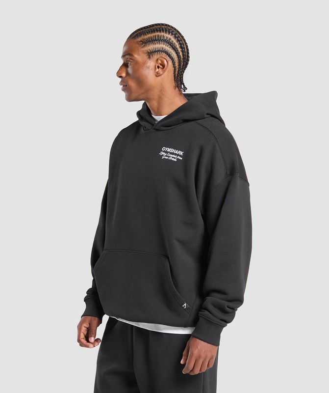 Gymshark British Iron Hoodie Black | 46028NDXV