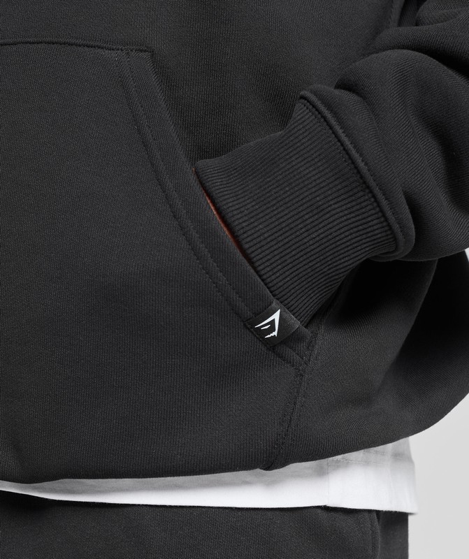 Gymshark British Iron Hoodie Black | 46028NDXV