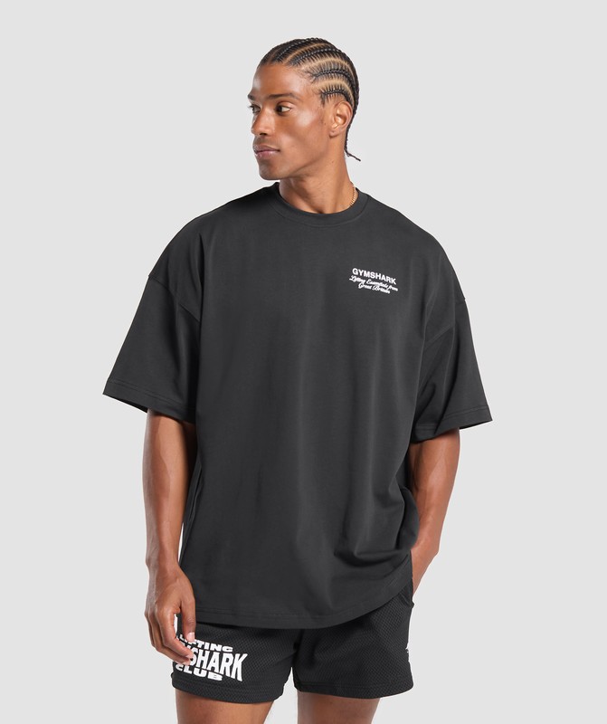 Gymshark British Iron T-Shirt Black | 76081QGMD
