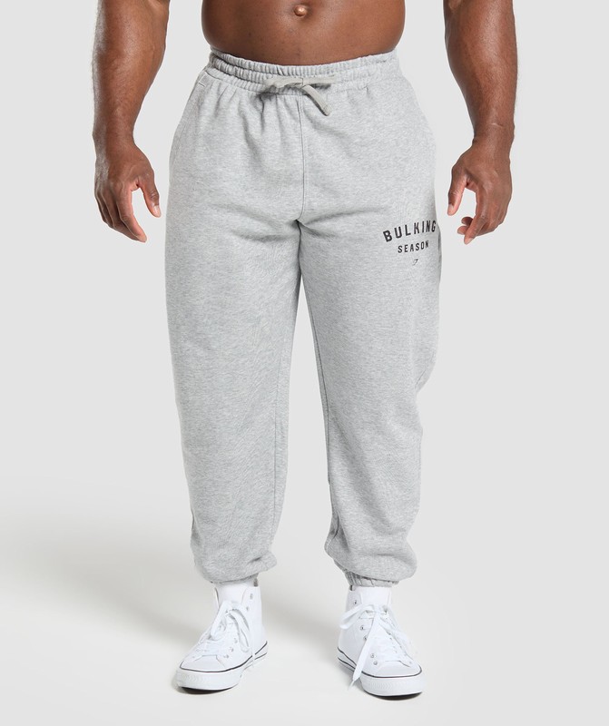 Gymshark Bulking Season Joggers Light Grey Core Marl | 89305ESQG