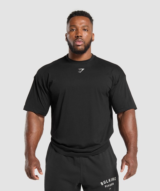 Gymshark Bulking Season T-Shirt Black | 72495NAFC