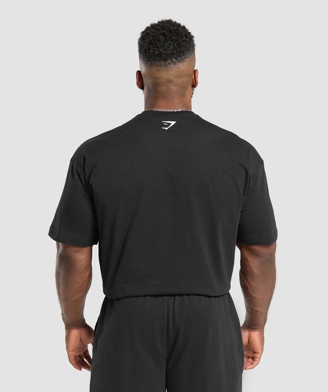 Gymshark Chalk T-Shirt Black | 17364GZSK